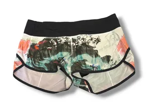 Lululemon Speed Short 2.5 Womens 6 Abstract Print Running Athletic Shorts Zip thumbnail 1