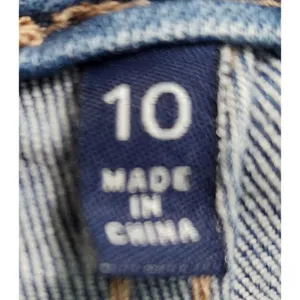 KAARI Blue Straight Crop Painted Light Wash Denim Jeans Size‎ 10 thumbnail 5