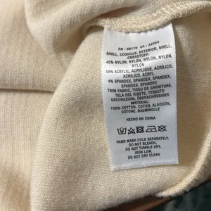 Anthropologie Cream Ribbed Square Neck Sweater Size 3X thumbnail 4