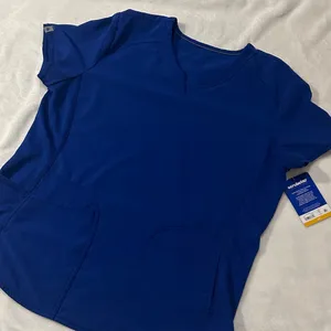 Ladies Scrubstar Blue Relaxed Short Sleeve scrub top NWT thumbnail 2