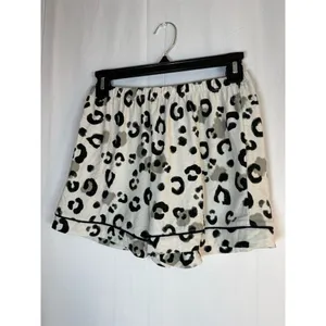 Jaclyn Intimates Pajama Set Womens Small Ivory Animal Print Button Top thumbnail 10