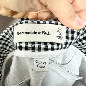 Abercrombie & Fitch Curve Love Sloane Gingham Wide Leg Pants Size 0 Long Tall thumbnail 5