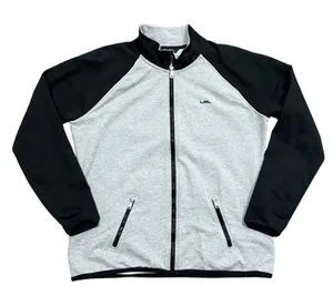 Lauren Ralph Lauren LRL Full‎ Zip Track Jacket Sweatshirt Grey Black Womens XL thumbnail 1