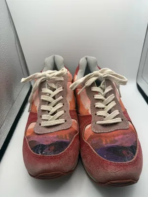 Inkkas Andes Jogger Sneaker Shoe Colorful Southwestern‎ Scenery Red Orange W9 thumbnail 2