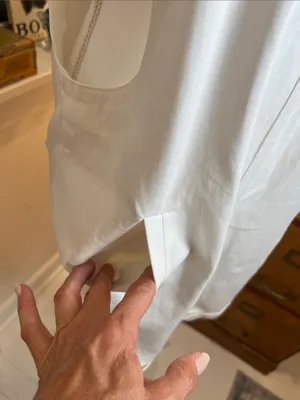 White shorts overalls with Buckle Straps size medium. thumbnail 4