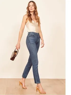 Reformation Discontinued Stevie Ultra High Rise Straight Jeans size 26 thumbnail 2