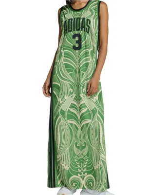 FARM Rio Green and Cream Maxi Dress M thumbnail 4