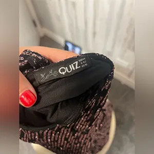 Quiz black and purple formal dress thumbnail 3