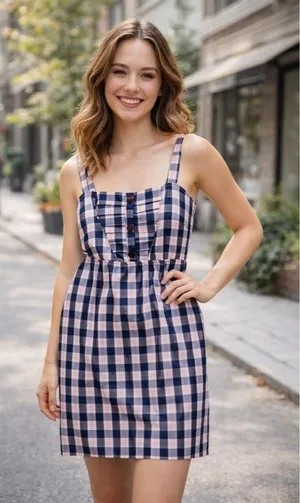 Anthropologie MAEVE Outshine Plaid Taffeta Dress Bow Coquette Preppy X-Small thumbnail 1