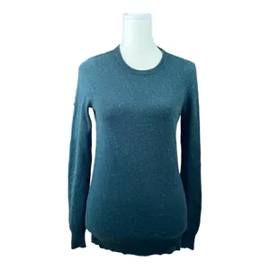 C by Bloomingdale's 2-Ply Cashmere Dark Green Sweater Sz S thumbnail 2