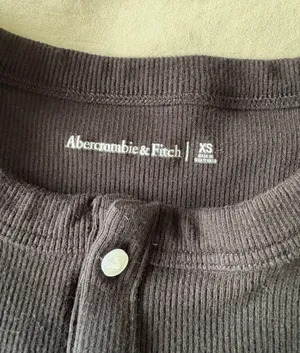 A&F Rib Crew Button Up Top thumbnail 3