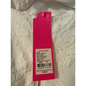 NWT Lilly Pulitzer Perry Stretch Dress Resort White Pineapple Pucker Jacquard 12 thumbnail 5