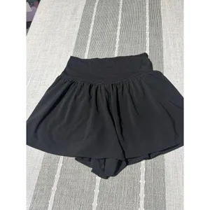 Aerie Black Crossover Waist Flowy Athletic Shorts Women small thumbnail 4