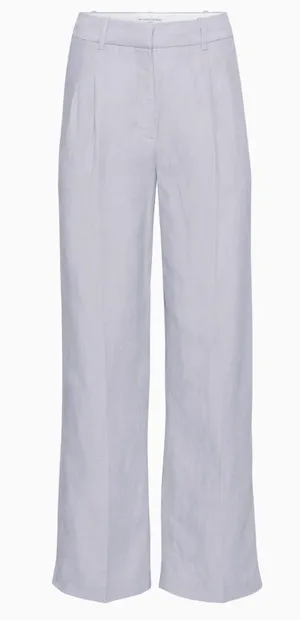 Aritzia Wilfred The Effortless Pant London Grey Linen Lyocell Wide Leg Size 4 thumbnail 1