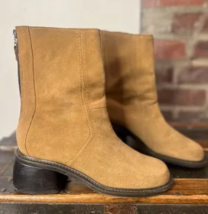Tommy Hilfiger Womens Vintage Y2K Suede Squared Toe Block Heel Boots Size 7.5 thumbnail 3
