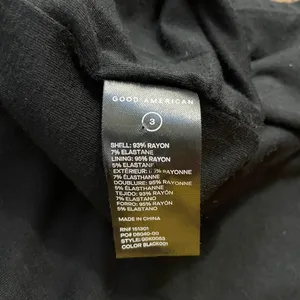Good American Black Mock Neck High Slit Midi Dress Size 3 (Large)🧡🎀 thumbnail 13