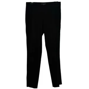 Theory Black Wool Straight Leg Pants Size 4 Zipper Ankle Quiet‎ Luxury Capsule thumbnail 14