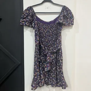 NWOT Band Of The Free Purple Floral Coraline Mini Dress Size Medium thumbnail 4