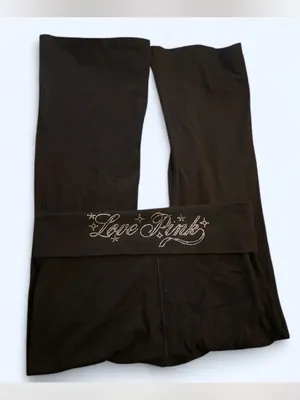 Victoria’s Secret Rhinestone Foldover Leggings Size Large thumbnail 1