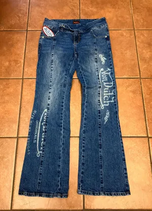 Von Dutch low rise flare jeans thumbnail 1