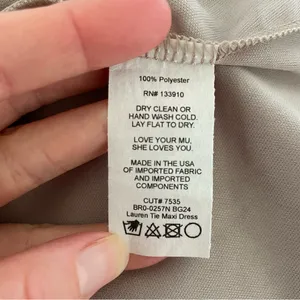 Show Me Your Mumu Lauren Tie Back Maxi Dress Soft Beige Chiffon Size XXS Wedding thumbnail 7