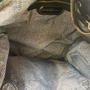 Madison West Black Vegan Leather Shoulder Bag thumbnail 6