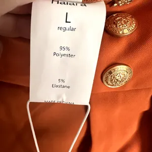 Halara Pleated High Rise Wide Leg Sailor Trouser Gold Buttons Size Large NWT thumbnail 6
