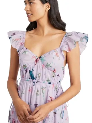 Hill House Cotton Lucia Dress in Sea Creatures Lilac Purple Size S thumbnail 11