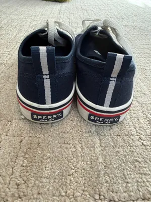 Sperry Topsider navy canvas tennis shoes sz 6.5 thumbnail 3
