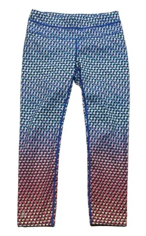 Athleta Multi Vivid Sonar Capri Running Leggings W/ Pockets Geometric Sz XS‎ thumbnail 1