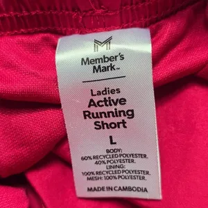 Members Mark‎ Pink Pull On Athletic Sports Active Running Shorts L Large thumbnail 8