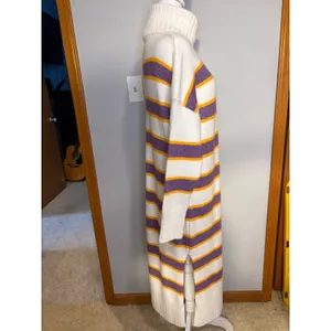 Daily Practice Anthropologie Karigan Striped Turtleneck Sweater midi‎ Dress XS thumbnail 5