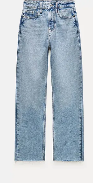 Zara High Rise Z1975 straight leg jeans thumbnail 1