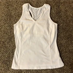 Racerback Tank Top Womens M (8/10) Used White Casual thumbnail 3