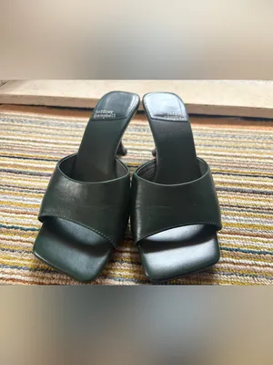 Jeffrey Campbell Mule Sandal with Kitten Heels Size 6.5 Color Green thumbnail 2