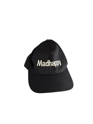 MADHAPPY Dad Black Embroidered Hat Cap thumbnail 7