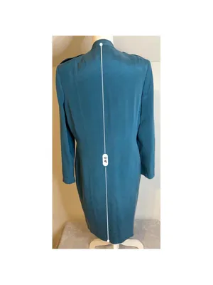 Women's VTG Silk Jacket Coat Trench 10 thumbnail 6
