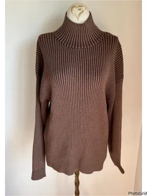 Varley Brown Mayfair Mockneck Knit Sweater Small thumbnail 2