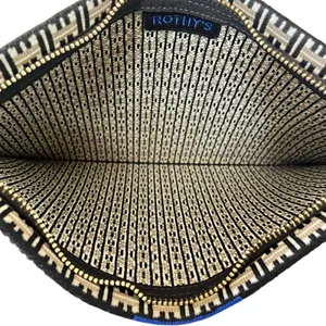 NWT Rothy's The Wristlet Jetset Black Basket Weave Convertible Clutch Handbag thumbnail 4