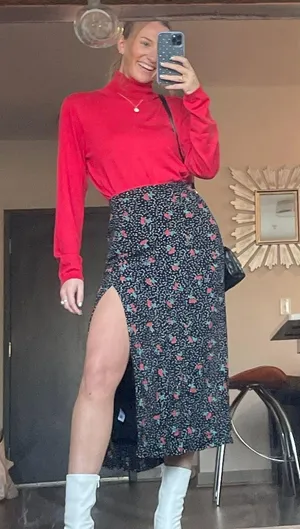 Society Amuse Cherry Midi Skirt thumbnail 1