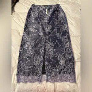 Johanna Beck Silk and Lace Maxi Skirt - NWT - Size 12 thumbnail 2