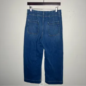 Maeve The Colette High Rise Wide Leg Crop Denim Jeans Size 29 Patch Pockets thumbnail 10
