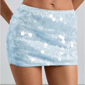 NWT MakeMeChic Sparkly Sequin Low Rise Micro Mini Skirt Y2K Rave Large thumbnail 4