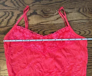 Maurice's Bright Pink Lace Trim Camisole thumbnail 5