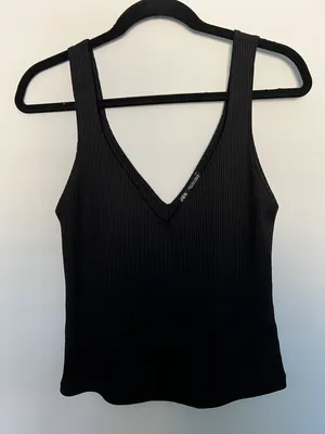 ZARA Cropped Black Top thumbnail 2