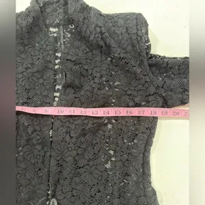 Zara Elegant Black Lace Blazer thumbnail 15