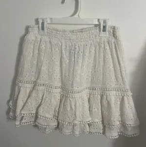 Lulus Sun Lovin’ White Eyelet Lace Tiered Mini Skirt thumbnail 6