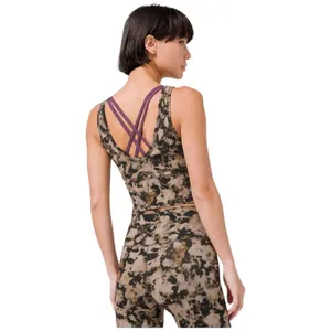 LULULEMON Power‎ Pivot Tank Top Everlux Ice Dyed Reversible Black Tan Size Small thumbnail 5