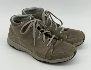 Ahnu Women 7 Grey Leather Suede Lace Up Hiking Ankle Boots 1009551CLGY thumbnail 1