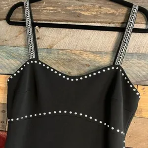 Xscape Black Studded Spaghetti Strap Evening Maxi Dress Size‎ 8 thumbnail 4
